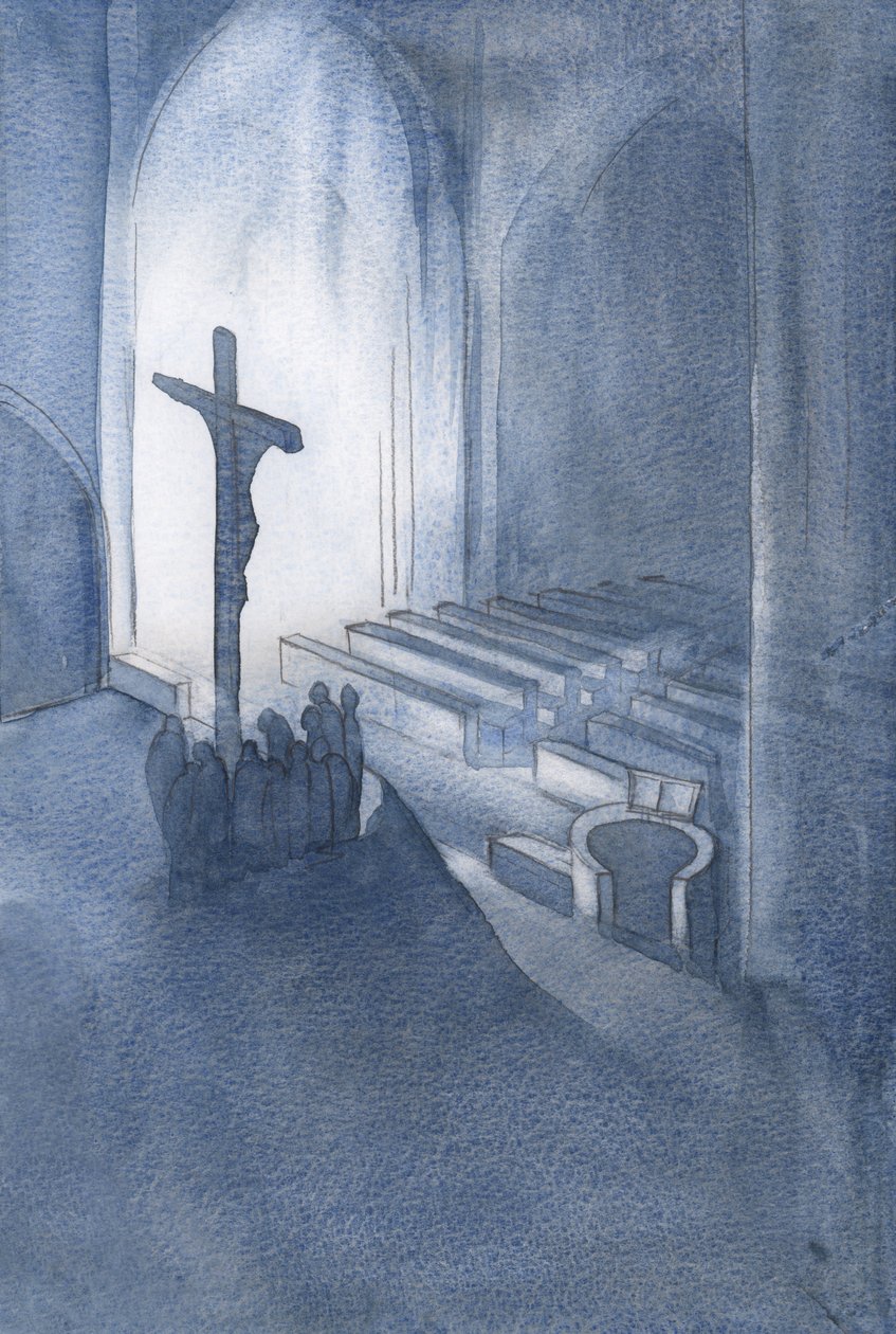 At the Mass we offer in thanksgiving a holy and living Sacrifice. by Elizabeth Wang