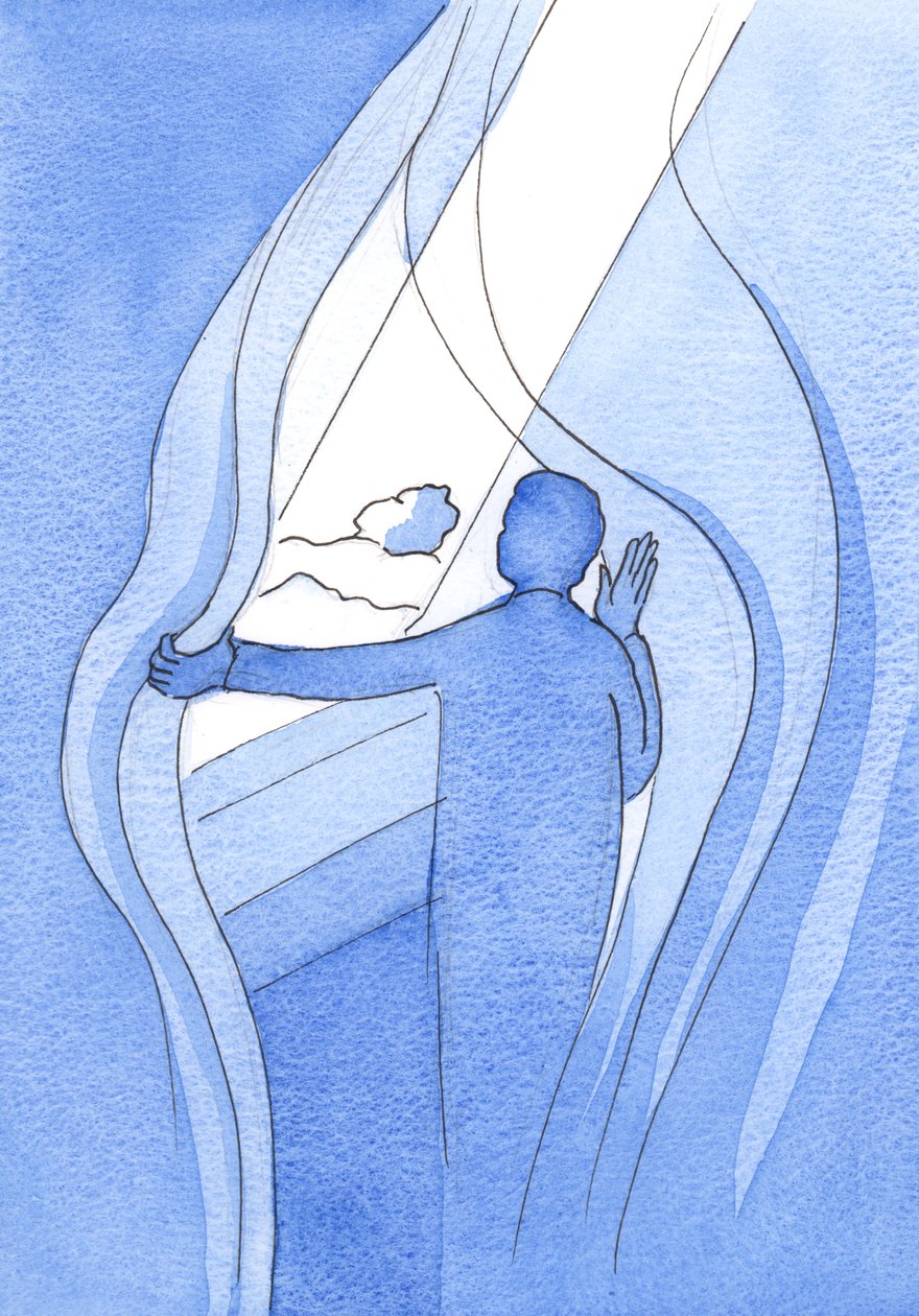 By our fervent prayers to Our Blessed Lady, it is as though we hold aside the strands of darkness, to let Heaven