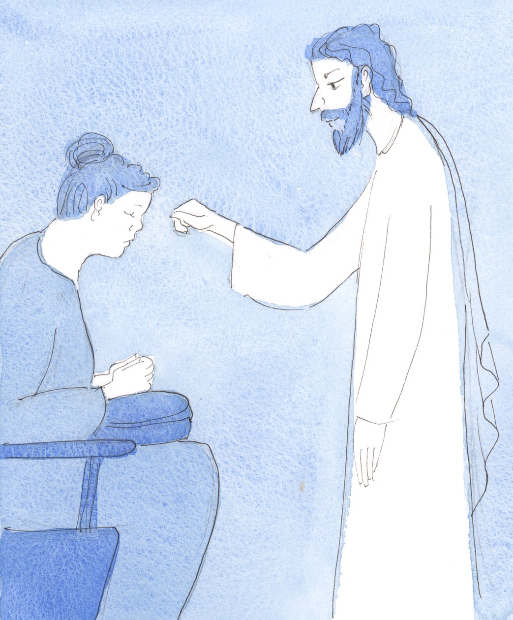 Christ blesses us and gives us peace and security by Elizabeth Wang