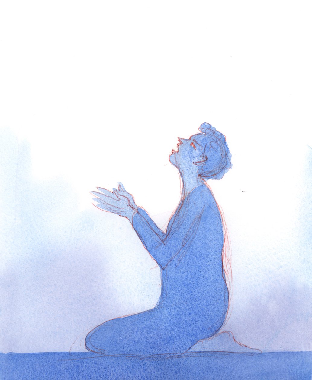 Christ held out to me a purple cloak, like the one which was draped over His shoulders before his crucifixion by Elizabeth Wang