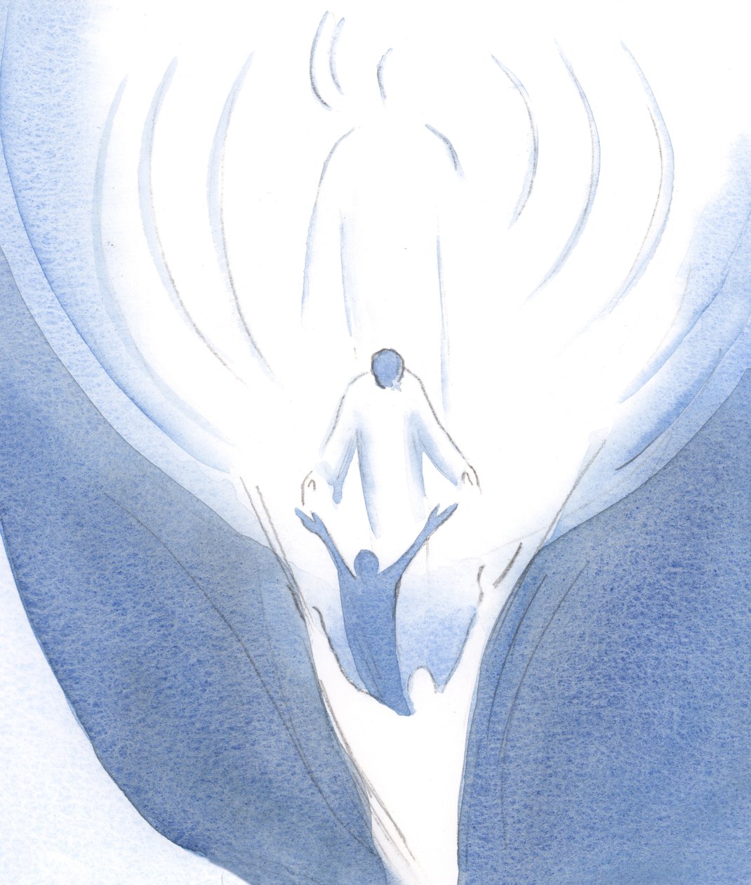 Christ leans from Heaven and draws us, with the power of the Holy Spirit, to the heart of God by Elizabeth Wang