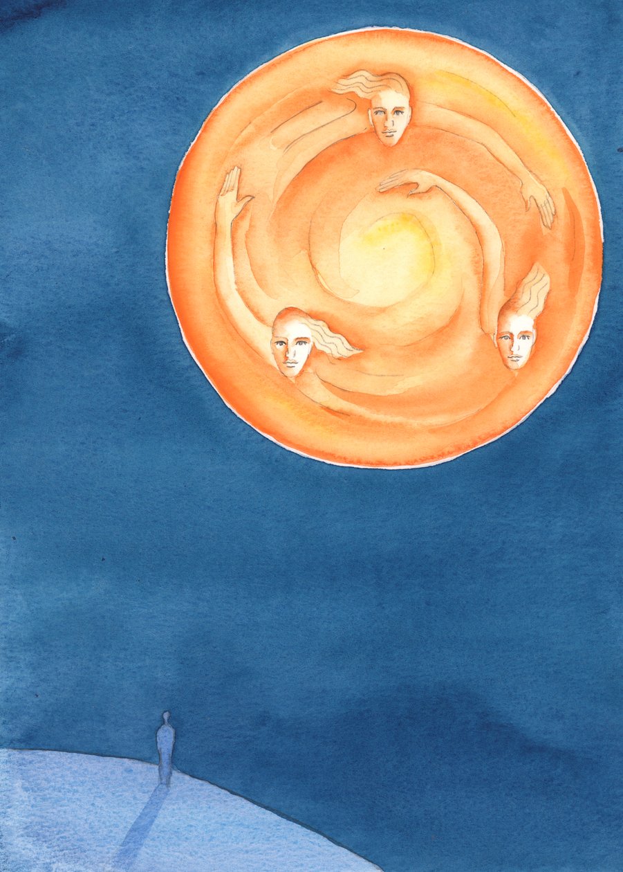 Each person on earth, scarred by original sin, is invited to share the life of the Three Divine Persons, One God, who live in infinite joy and radiance by Elizabeth Wang