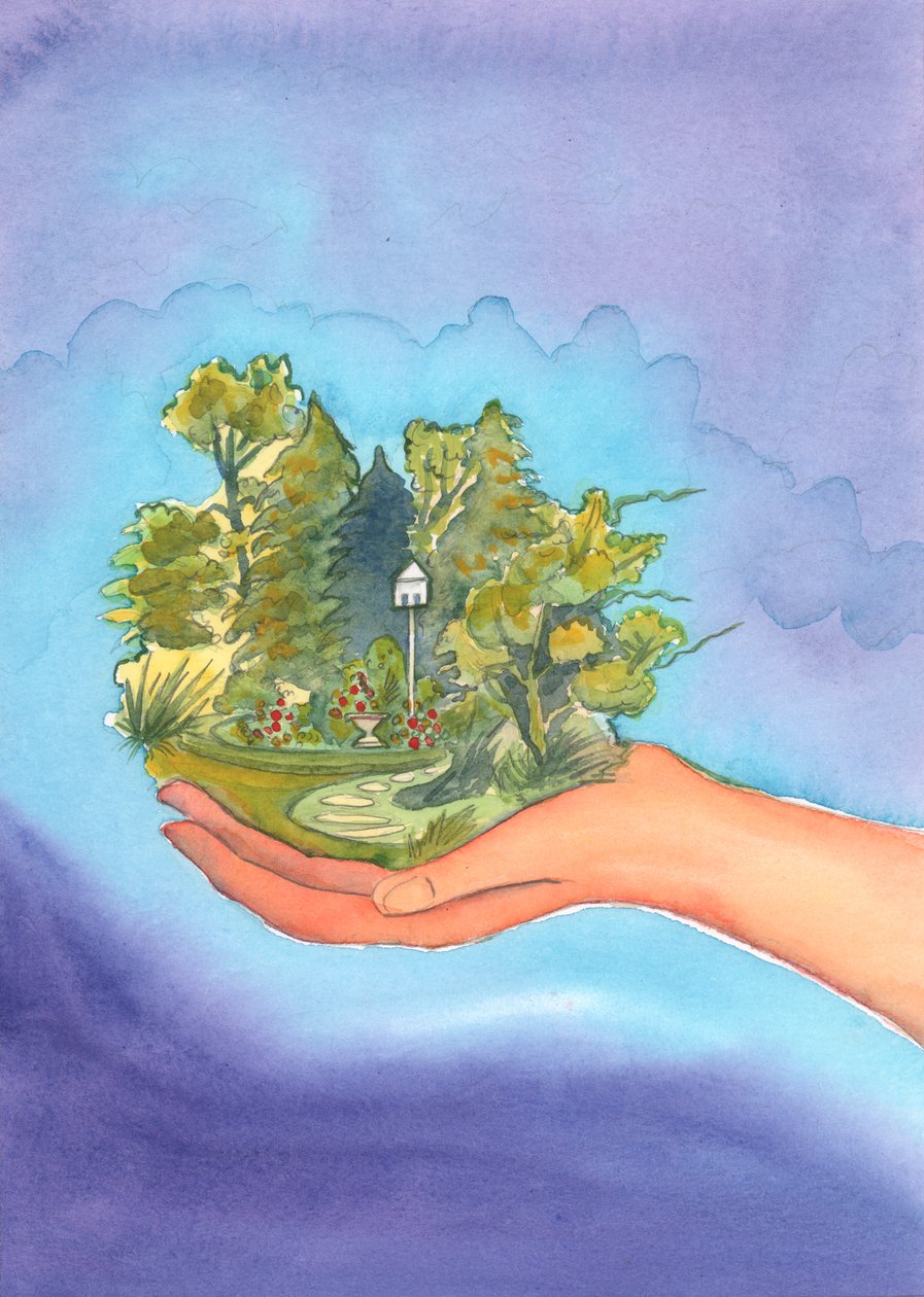 God made the world, and gave life to all that lives, and He delights in our delight in the beauty around us, which has its source in Him, 2002 by Elizabeth Wang