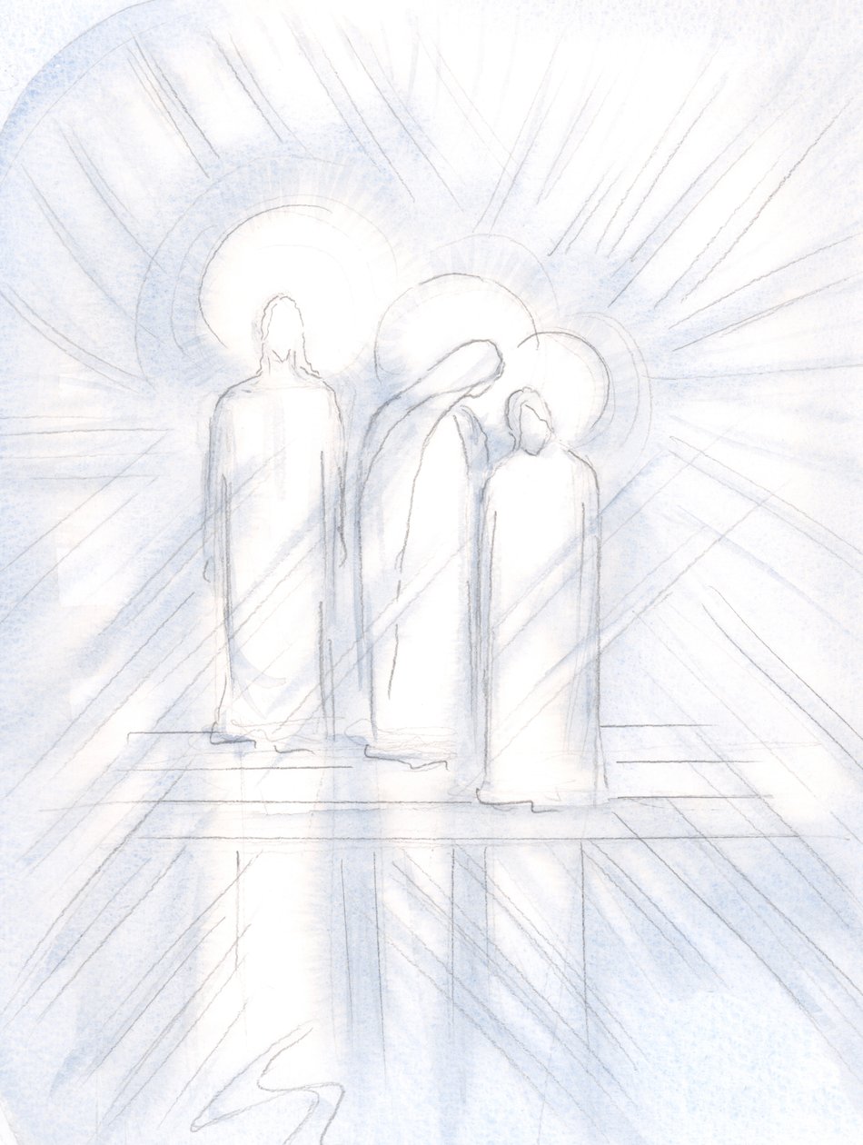 I saw Jesus clearly, His Holy Mother by His side, and Saint Joseph beside Her. Christ gives them to us, as helpers and examples by Elizabeth Wang