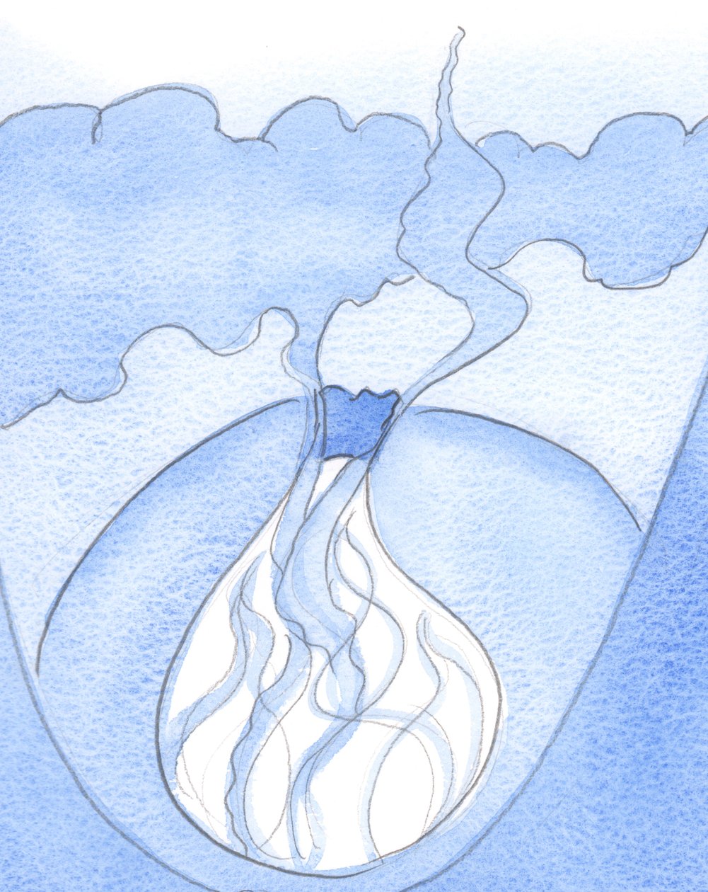 Someone who bears a fire of faith within, but whose progress is blocked by sin, is like a volcano which emits not fire, but acrid smoke by Elizabeth Wang