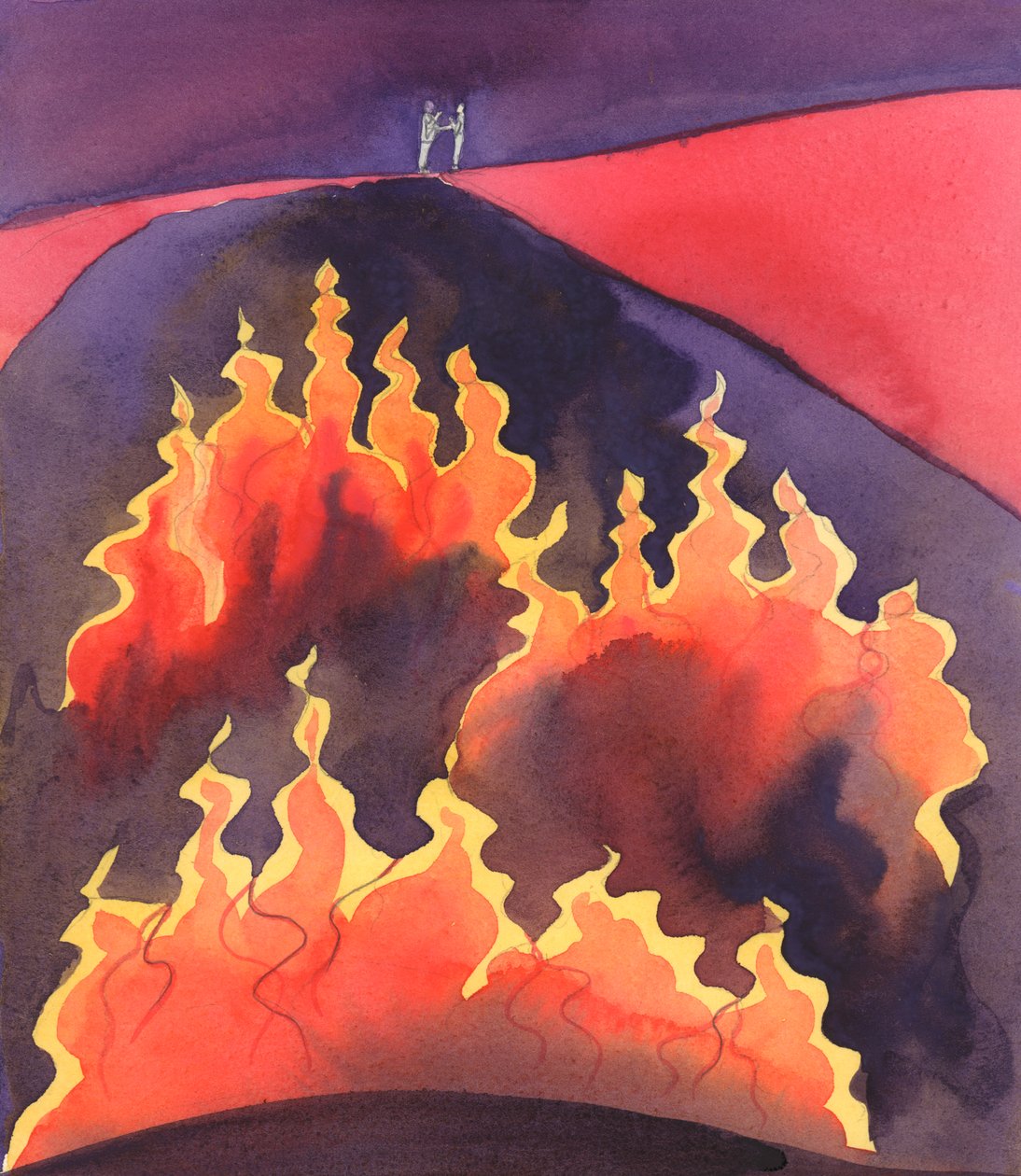 Someone who has been powerful in earthly life, yet cruel to the people in his care, finds, after death - if he has not repented - that he is in the power of the evil one, in Hell, experiencing the powerlessness once felt by people in his charge by Elizabeth Wang