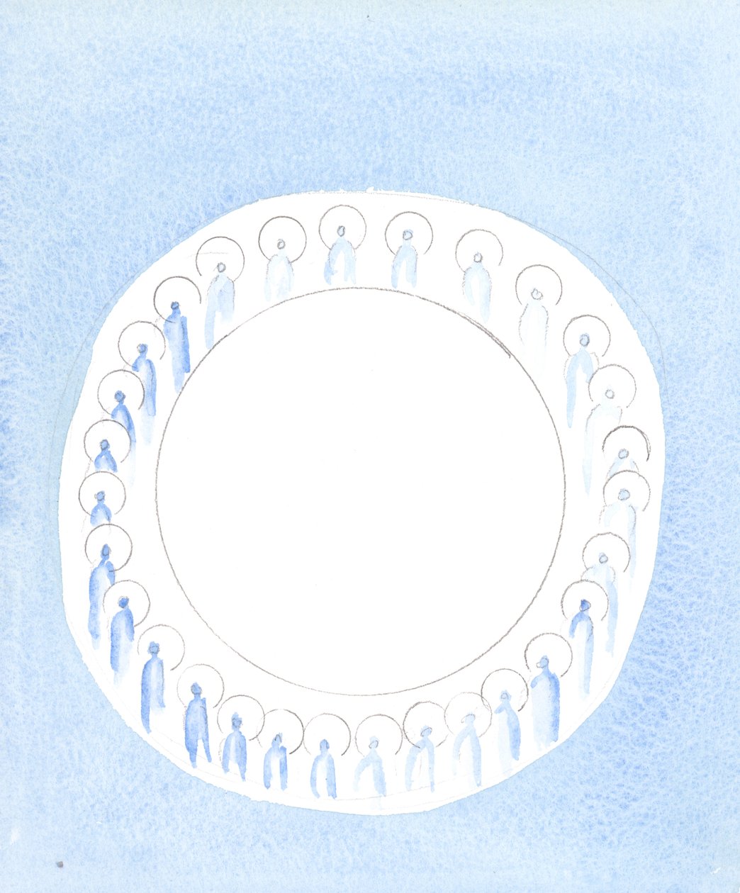 The Three Divine Persons are united and active in the unity of the Godhead, as if circling in unceasing communion by Elizabeth Wang