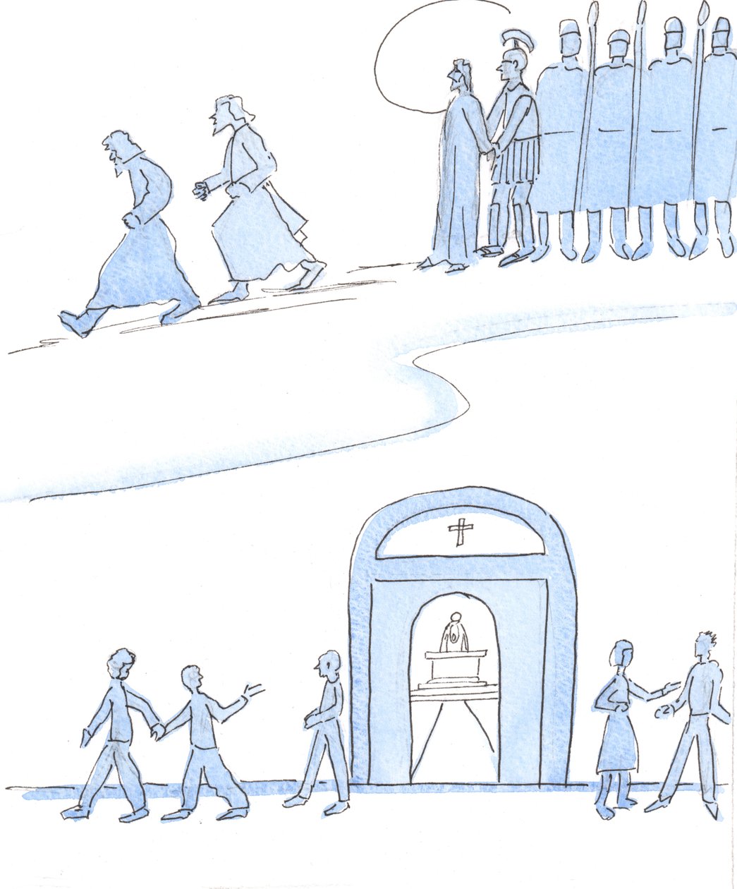 Those friends of Christ today who cannot be bothered to go to Mass act like those friends of Christ, long ago, who ran away when Christ was arrested and crucified by Elizabeth Wang