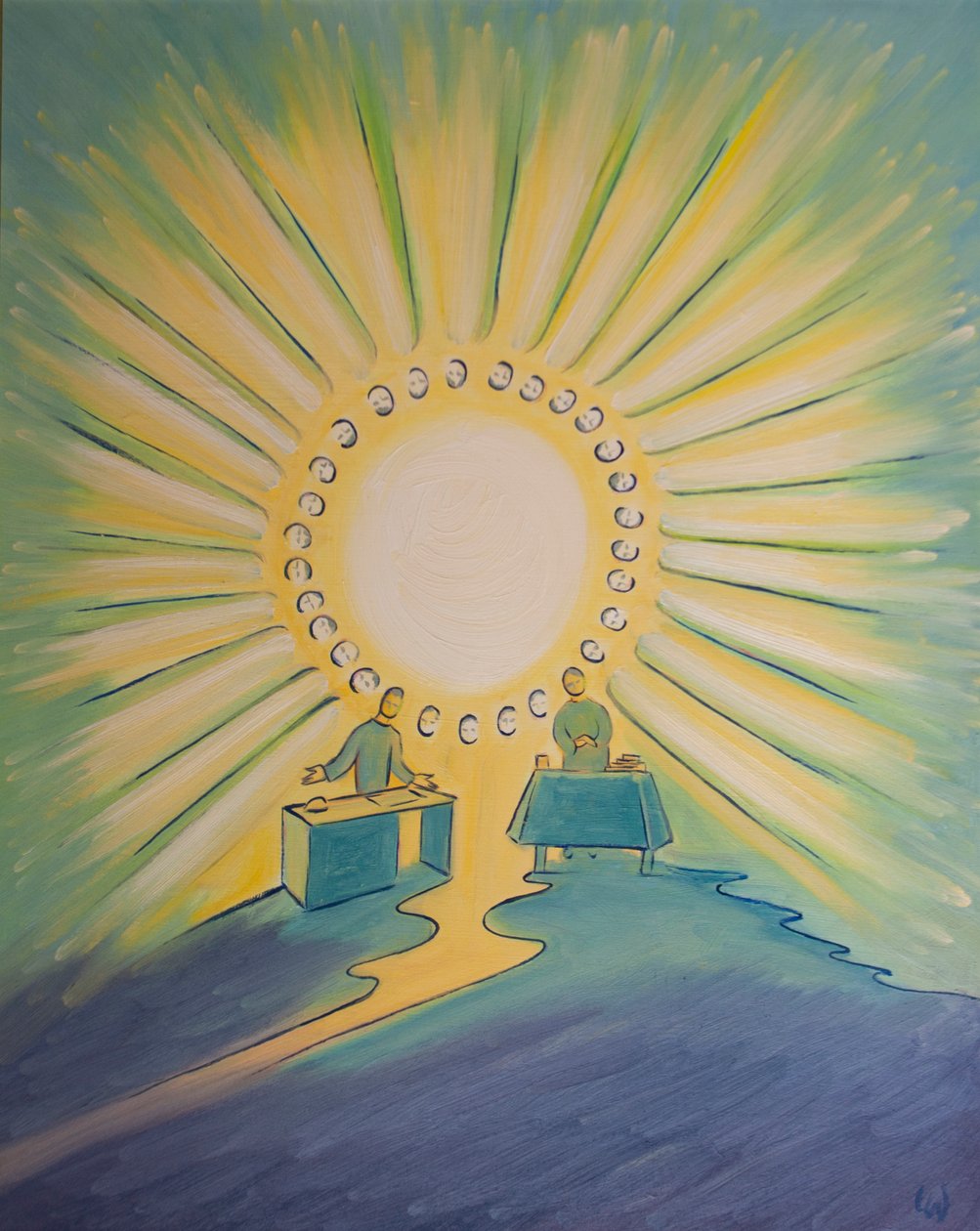 When two people pray in the name of Christ, even if separated by distance, they are united in the communion of saints by Elizabeth Wang
