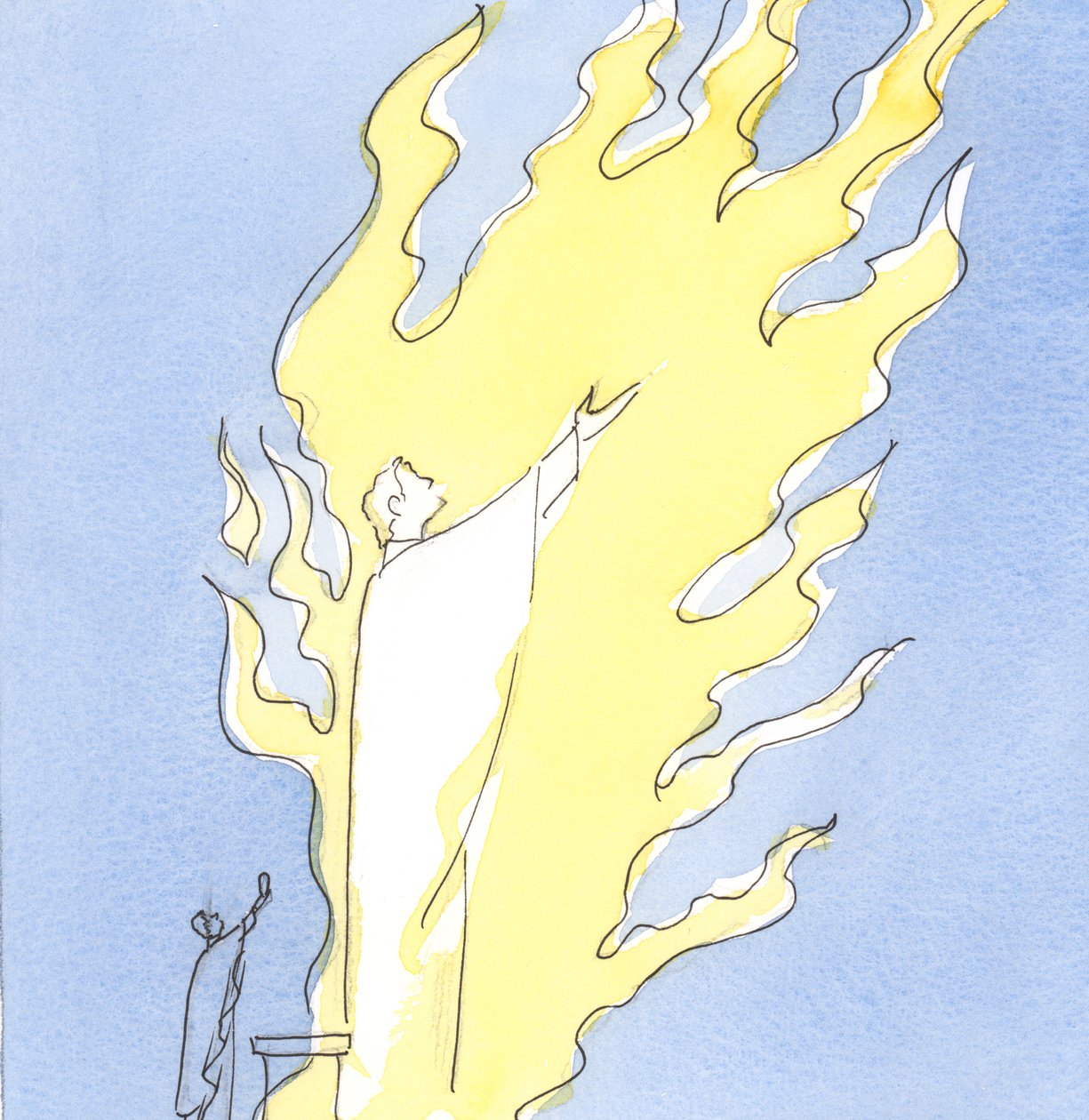 Whenever the Holy Sacrifice is offered from our altar, Christ Who is Present in sacramental form is praising the Father in the fiery love of the Holy Spirit by Elizabeth Wang