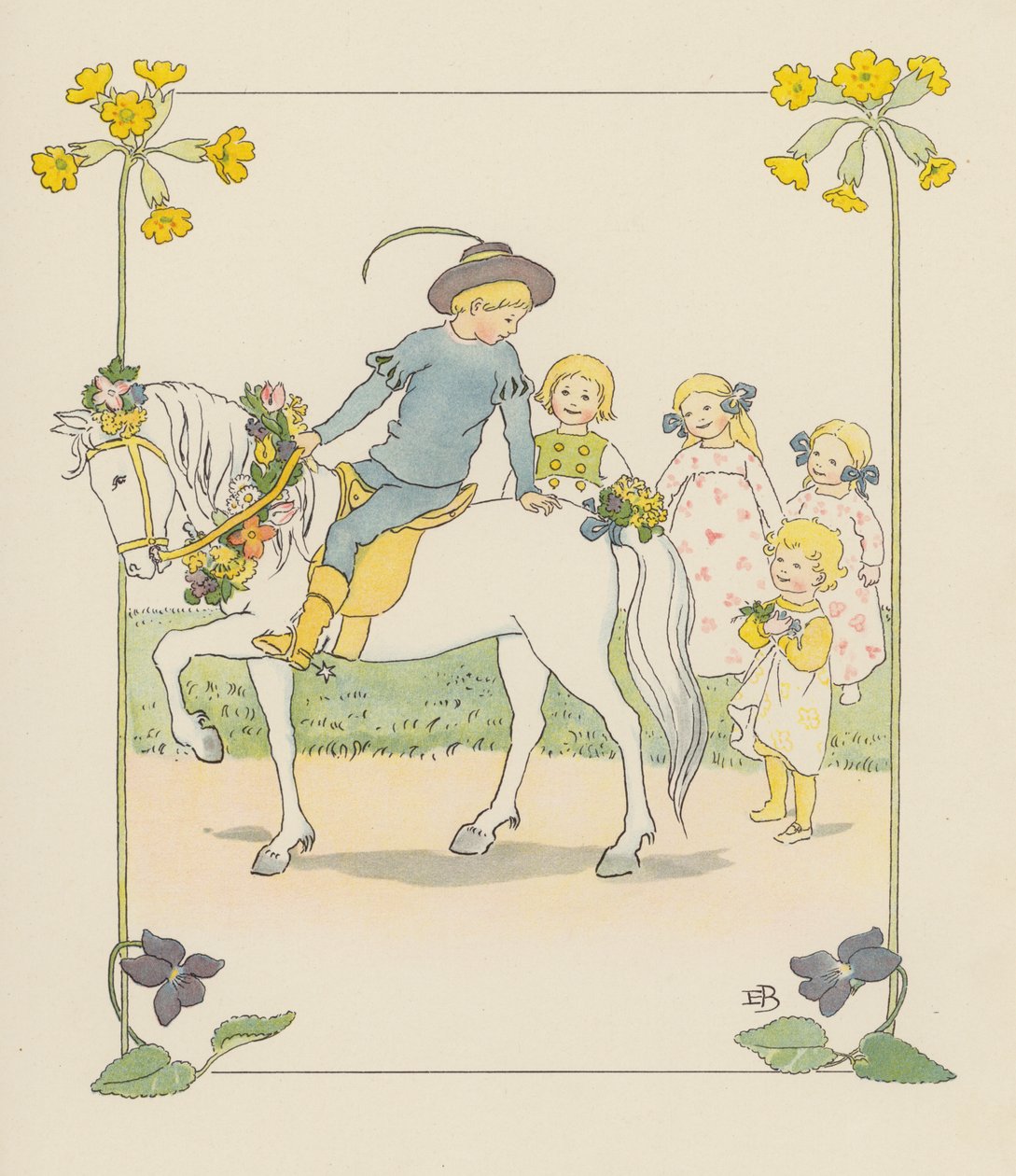 Illustration for Blondchen in Bluten by Elsa Beskow