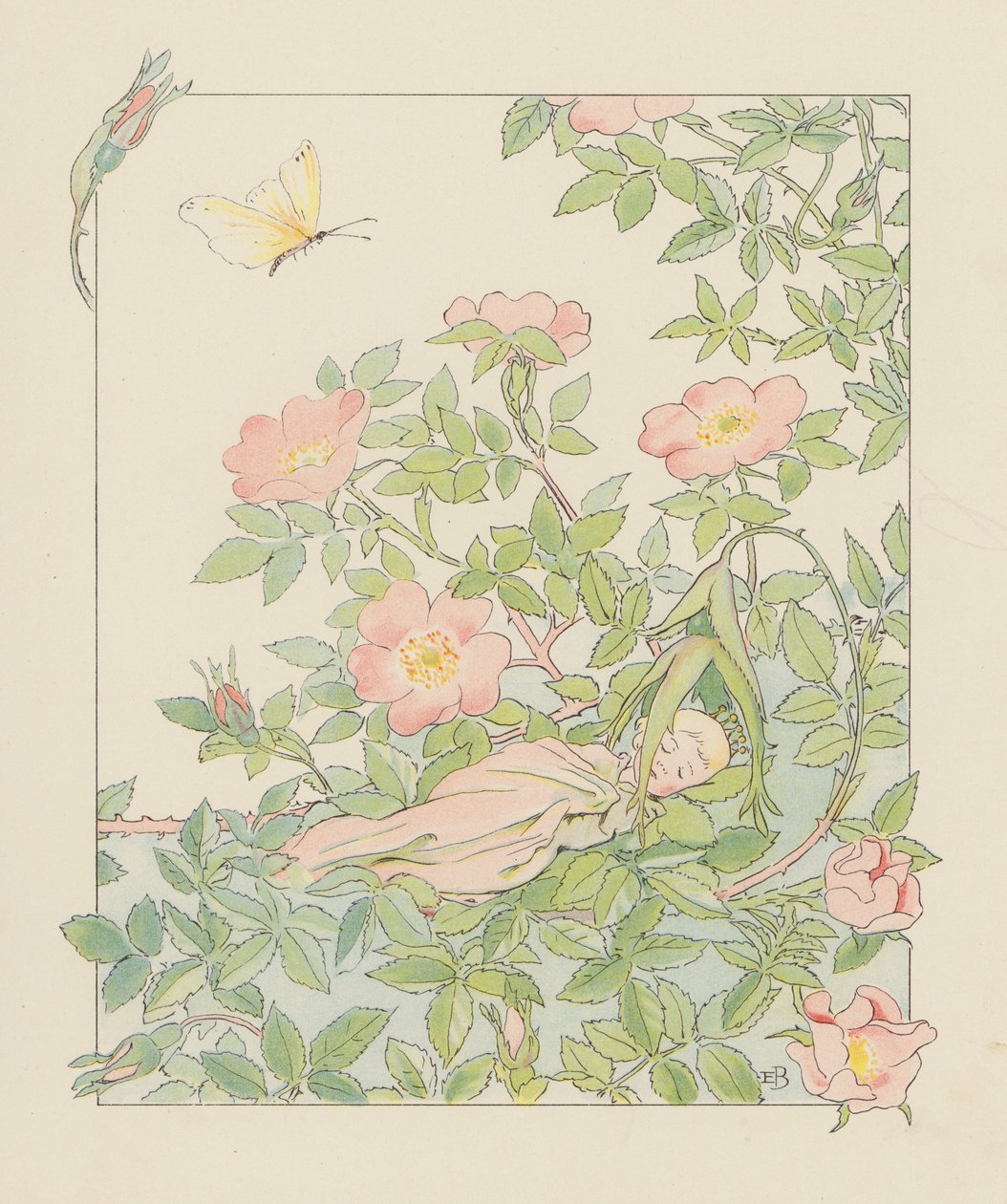 Illustration for Blondchen in Bluten by Elsa Beskow