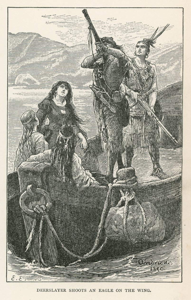 Deerslayer Shoots an Eagle on the Wing by Elviro Michael Andriolli