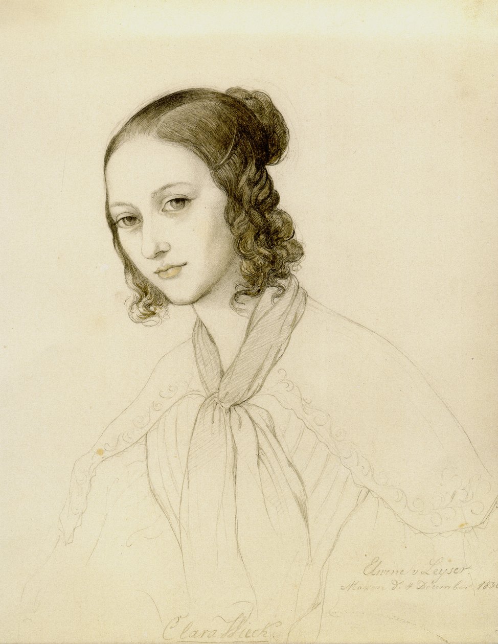 Portrait of Clara Wieck-Schumann by Elwine von Leyser