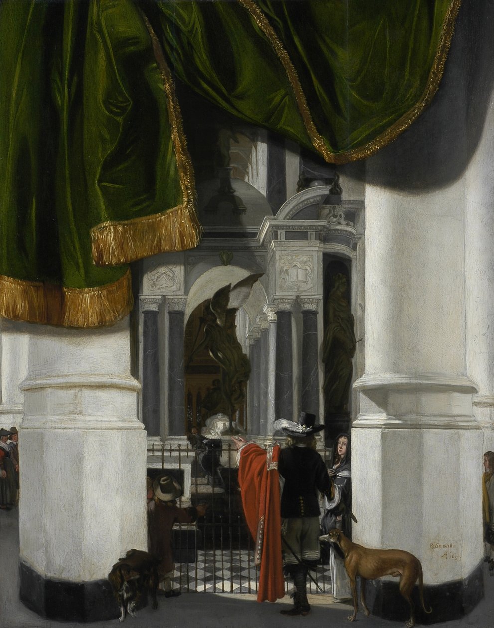 Interior of the Nieuwe Kerk in Delft with the Tomb of William the Silent by Emanuel de Witte