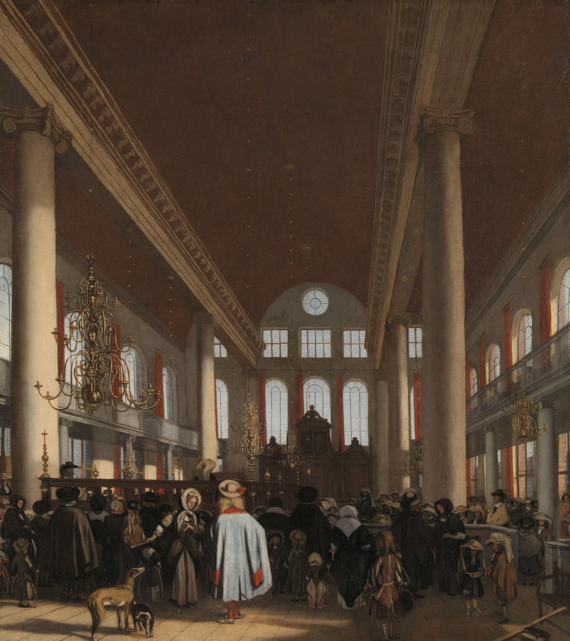 Interior of the Portuguese Synagogue in Amsterdam by Emanuel de Witte