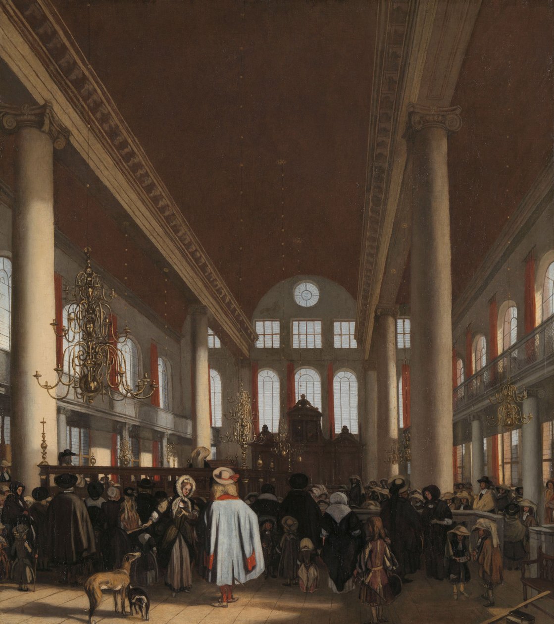 Interior of the Portuguese Synagogue in Amsterdam by Emanuel de Witte