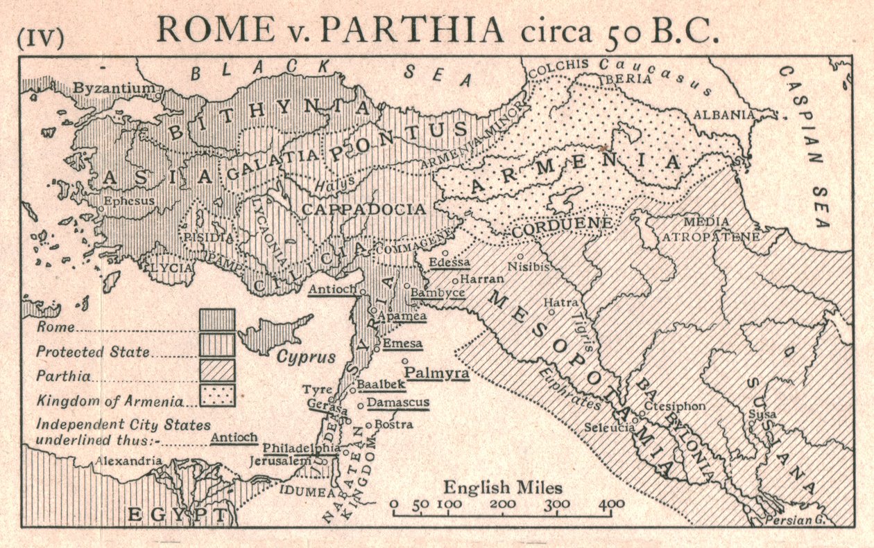 Rome v. Parthia, circa 50 B.C. by Emery Walker Ltd