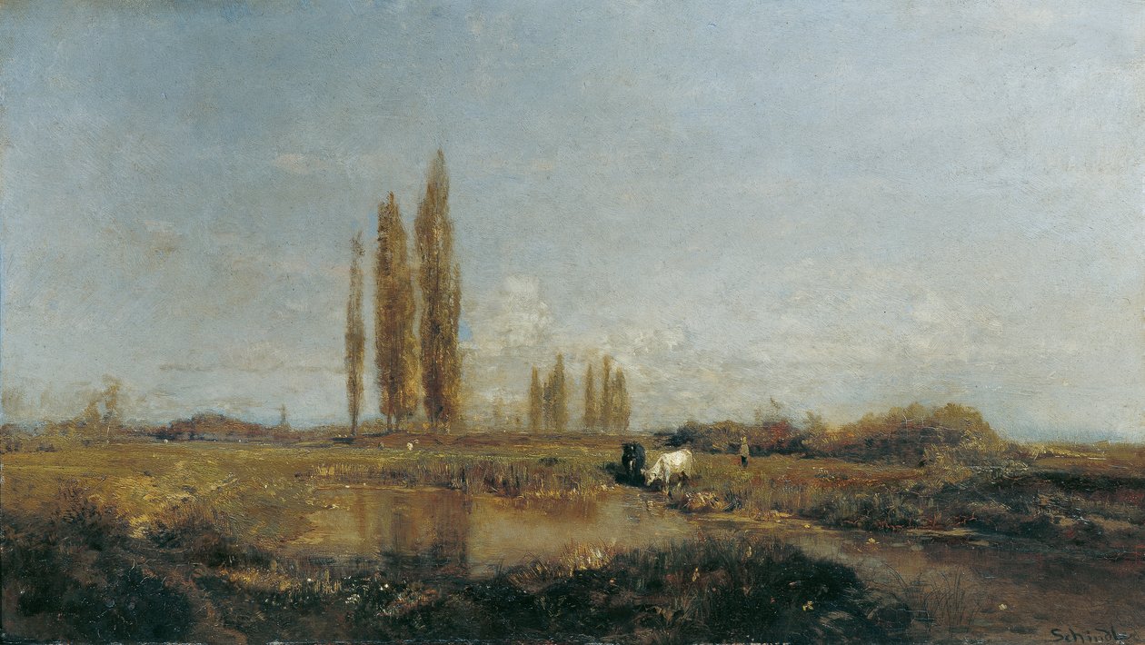 On the Thaya near Lundenburg by Emil Jakob Schindler
