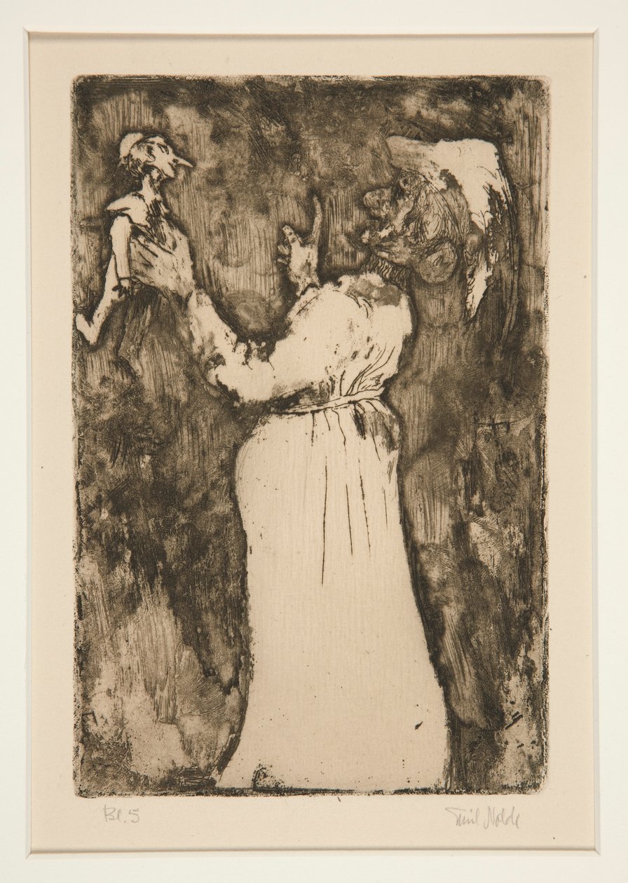 The Little Puppet, plate 7 from Fantasy by Emil Nolde