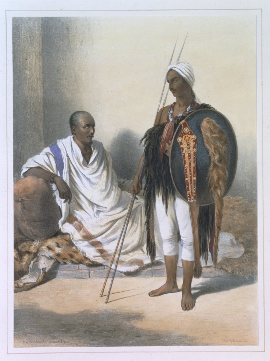 Abyssinian Priest and Warrior, illustration from 