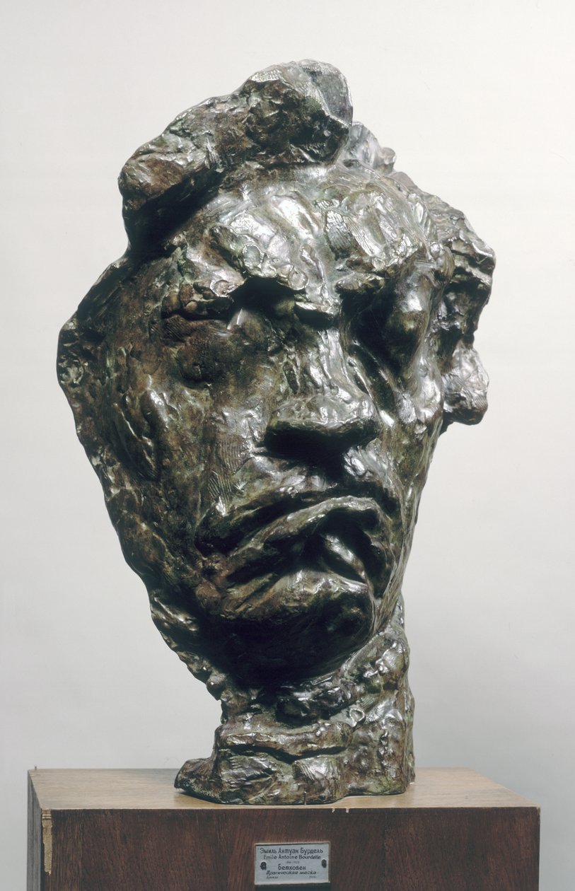 Large Tragic Mask of Ludwig van Beethoven by Emile-Antoine Bourdelle