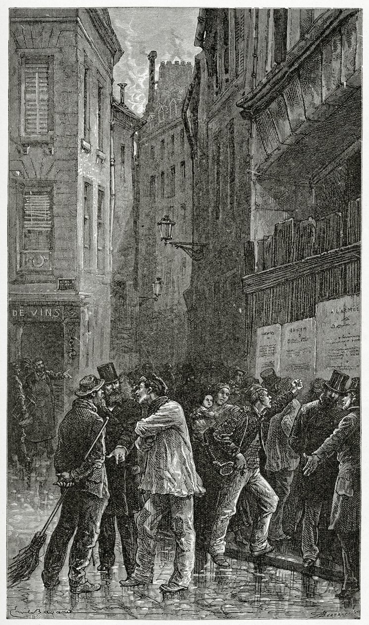 Les Affiches - Illustration from Histoire d’un Crime by Emile Antoine Bayard