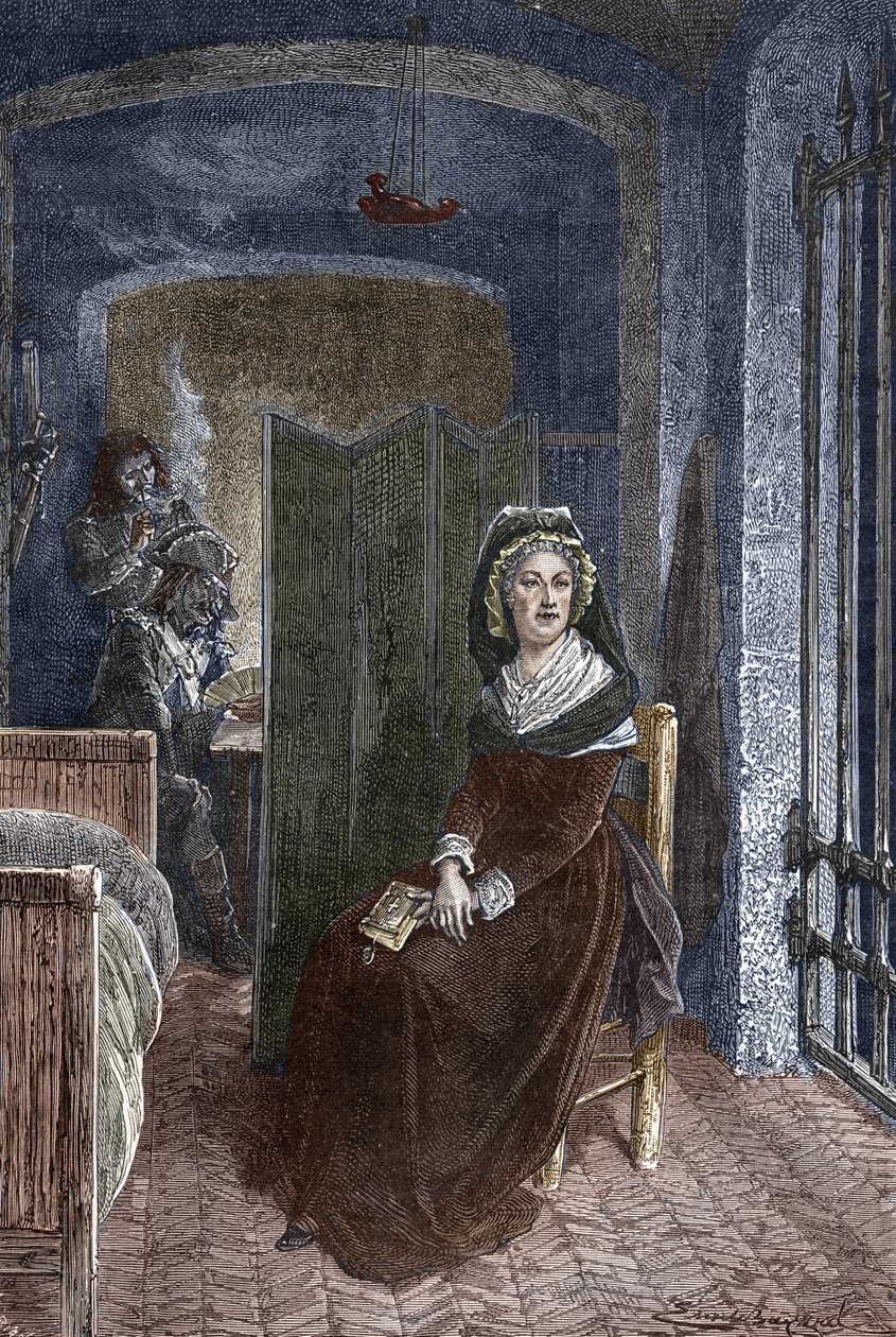 Marie Antoinette Locked Up in the Conciergerie Prison in Paris by Emile Antoine Bayard