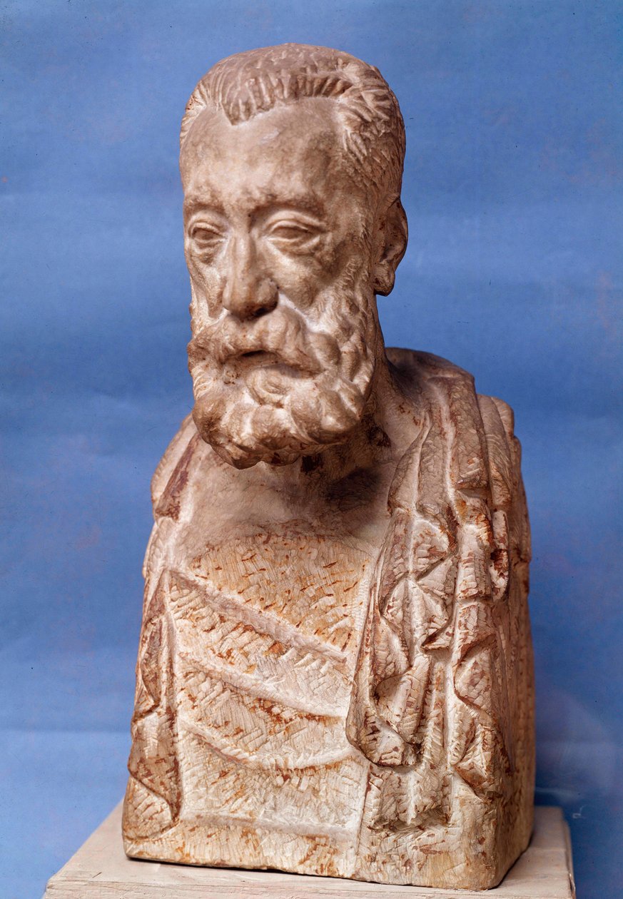 Bust of the French writer Anatole France. Sculpture of Antoine Bourdelle by Emile-Antoine Bourdelle