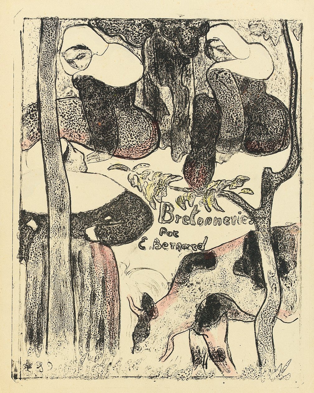 Les Bretonnieres, front cover of the series, 1888-89 by Emile Bernard