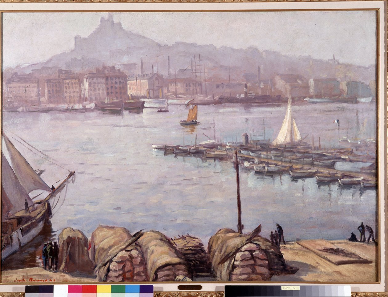 The Old Port of Marseille and Notre Dame de la Garde by Emile Bernard