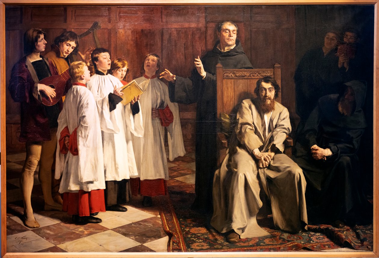Hugo van der Goes in the Red Cloister by Emile Charles Wauters