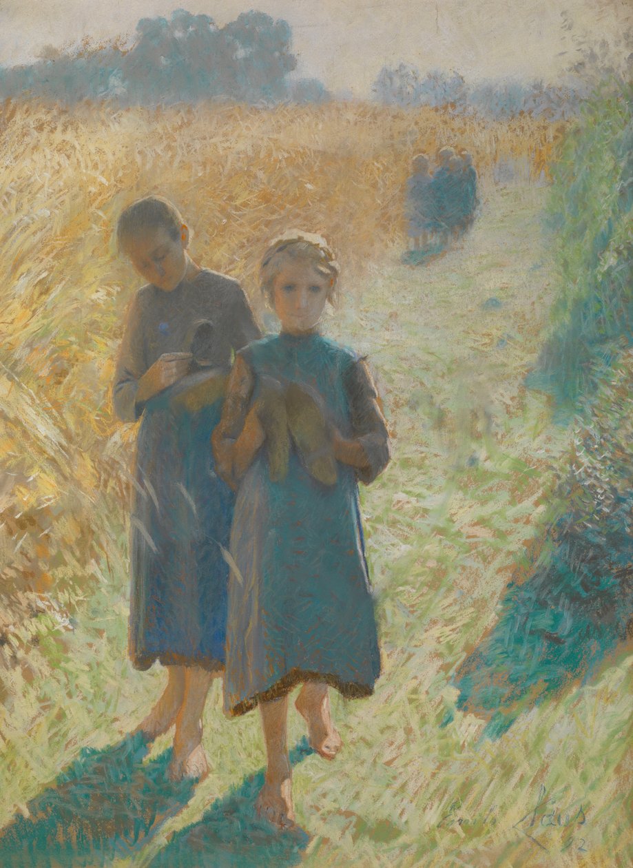Girls in the Field by Emile Claus