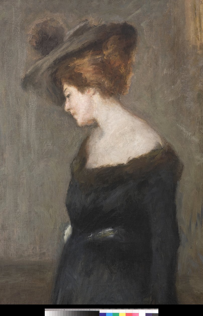 Portrait of a Lady (detail) by Emilio Gola