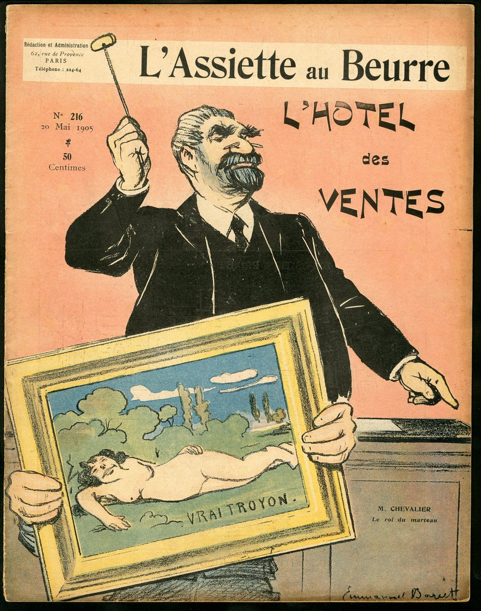 Cover of The Butter Plate, number 215, Satirical in Colours by Emmanuel Barcet