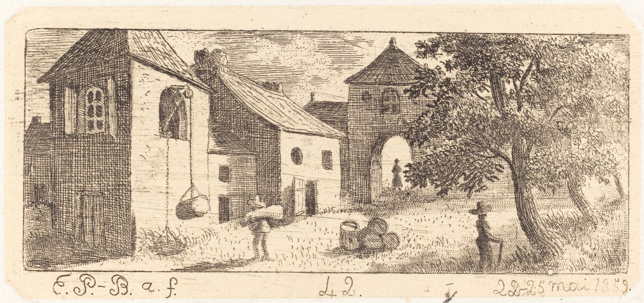 The Farmyard by Emmanuel Phélippes Beaulieu
