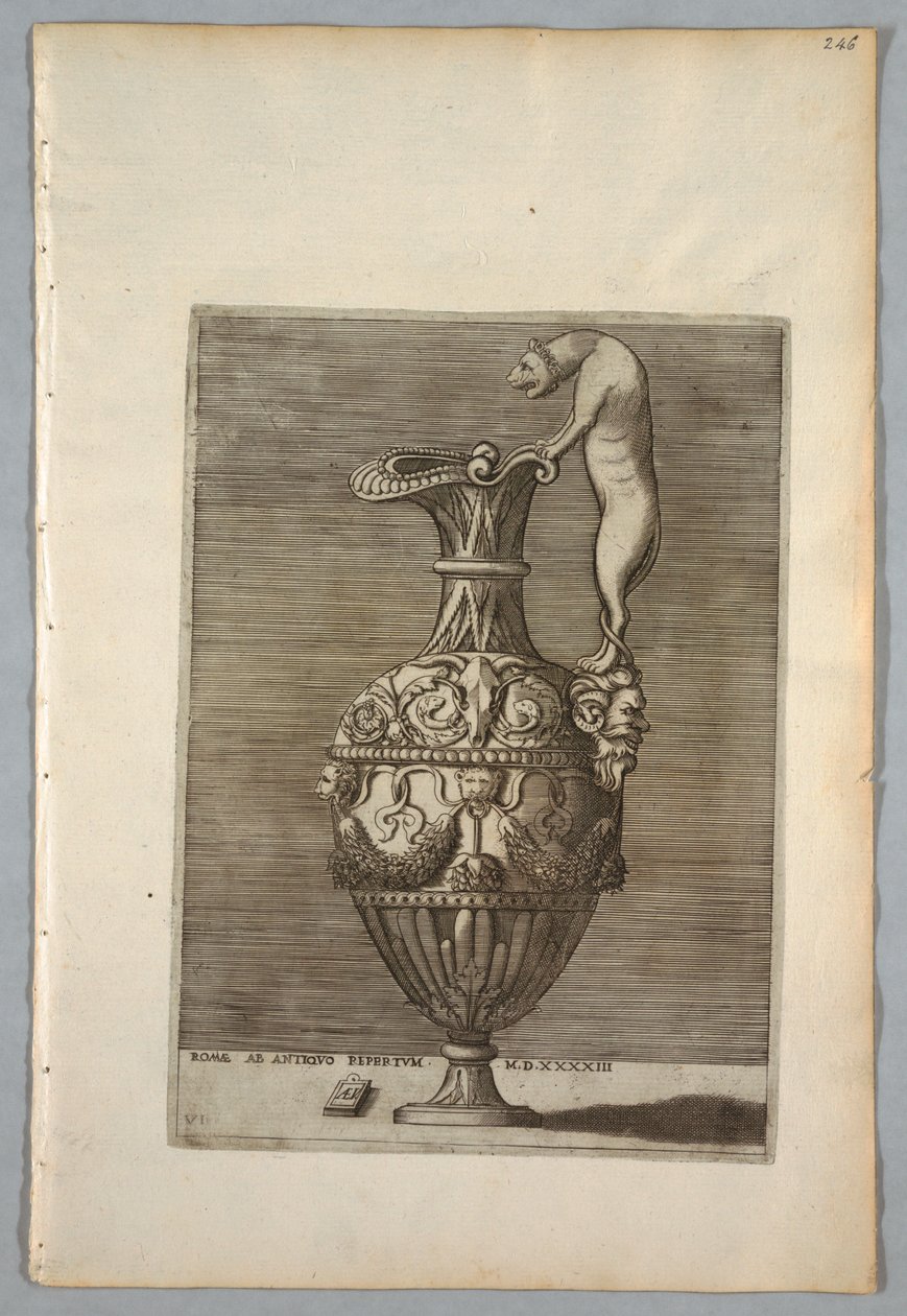 Vase (Plate 6 of a Series) by Enea Vico