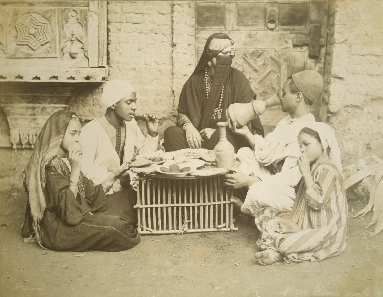 An Egyptian Family, c.1878 by English Photographer