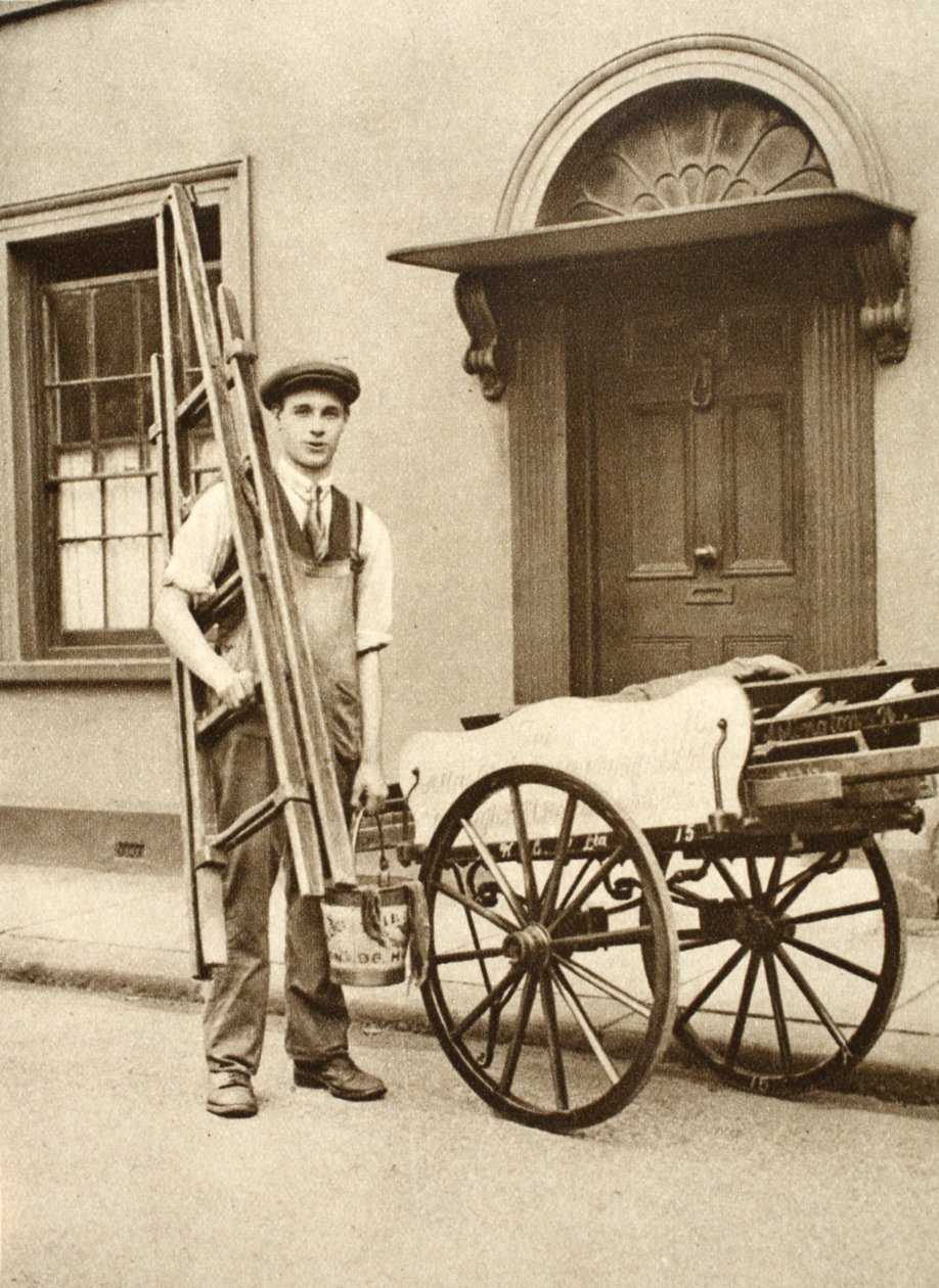 An Islington window cleaner, from Wonderful London, published 1926-27 by English Photographer