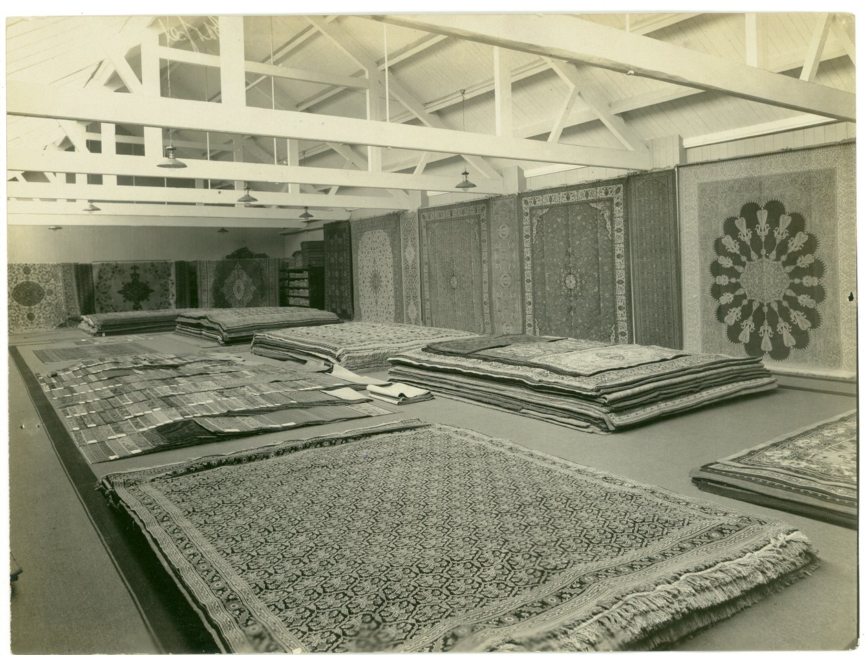 Carpet Trades, main showroom, 1923 by English Photographer