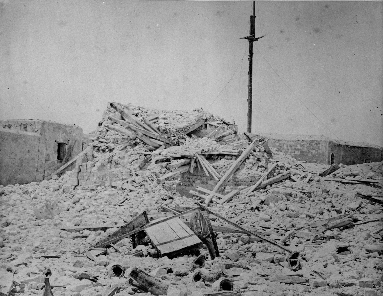 Explosion - Fort Adda, Alexandria, 1882 by English Photographer