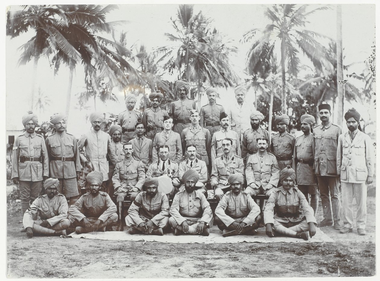 Group of the 19th Punjabis in East Africa by English Photographer