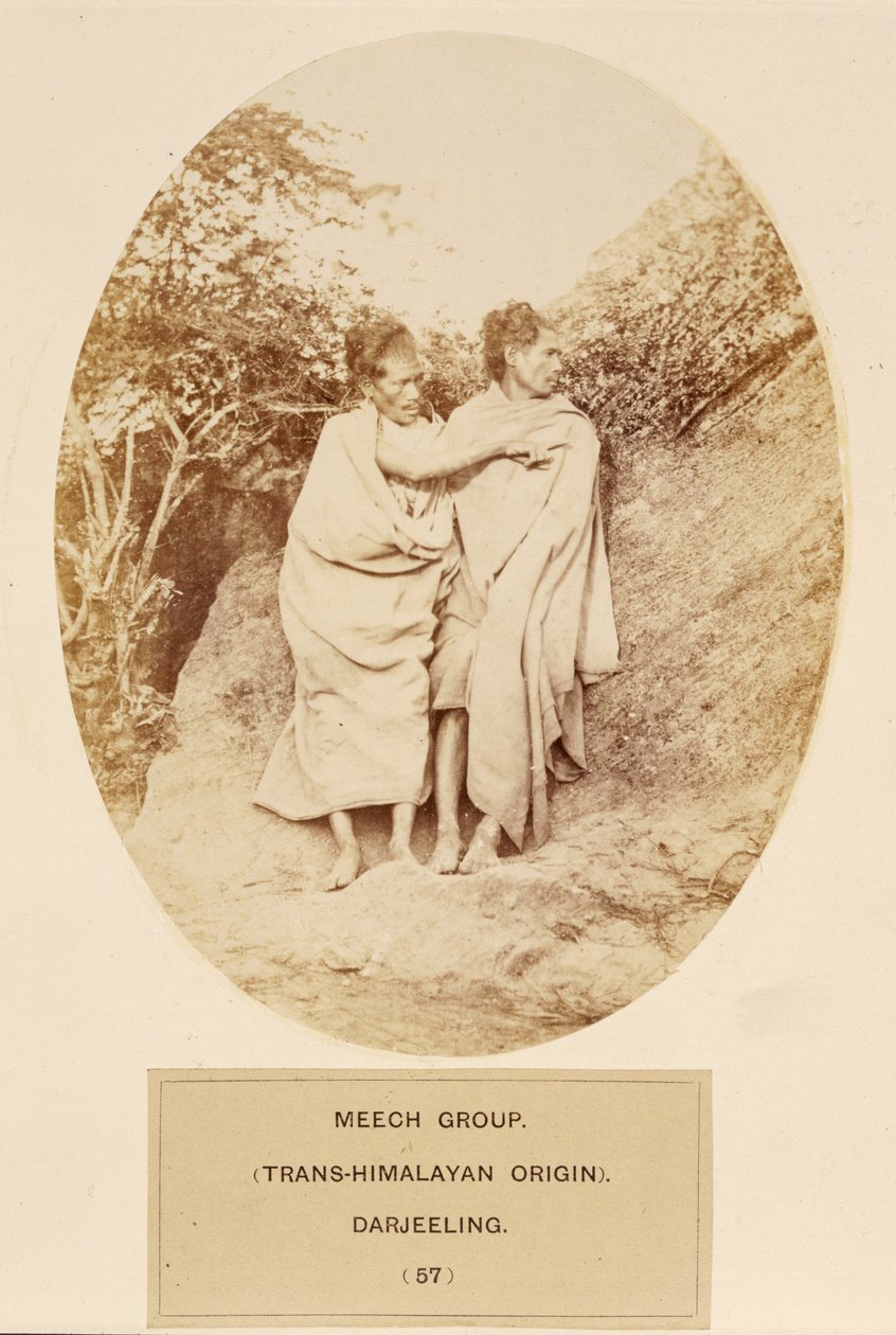 Meech Group (Trans-Himalayan Origin), Darjeeling, from The People of India, by J. Forbes Watson, published 1868 by English Photographer