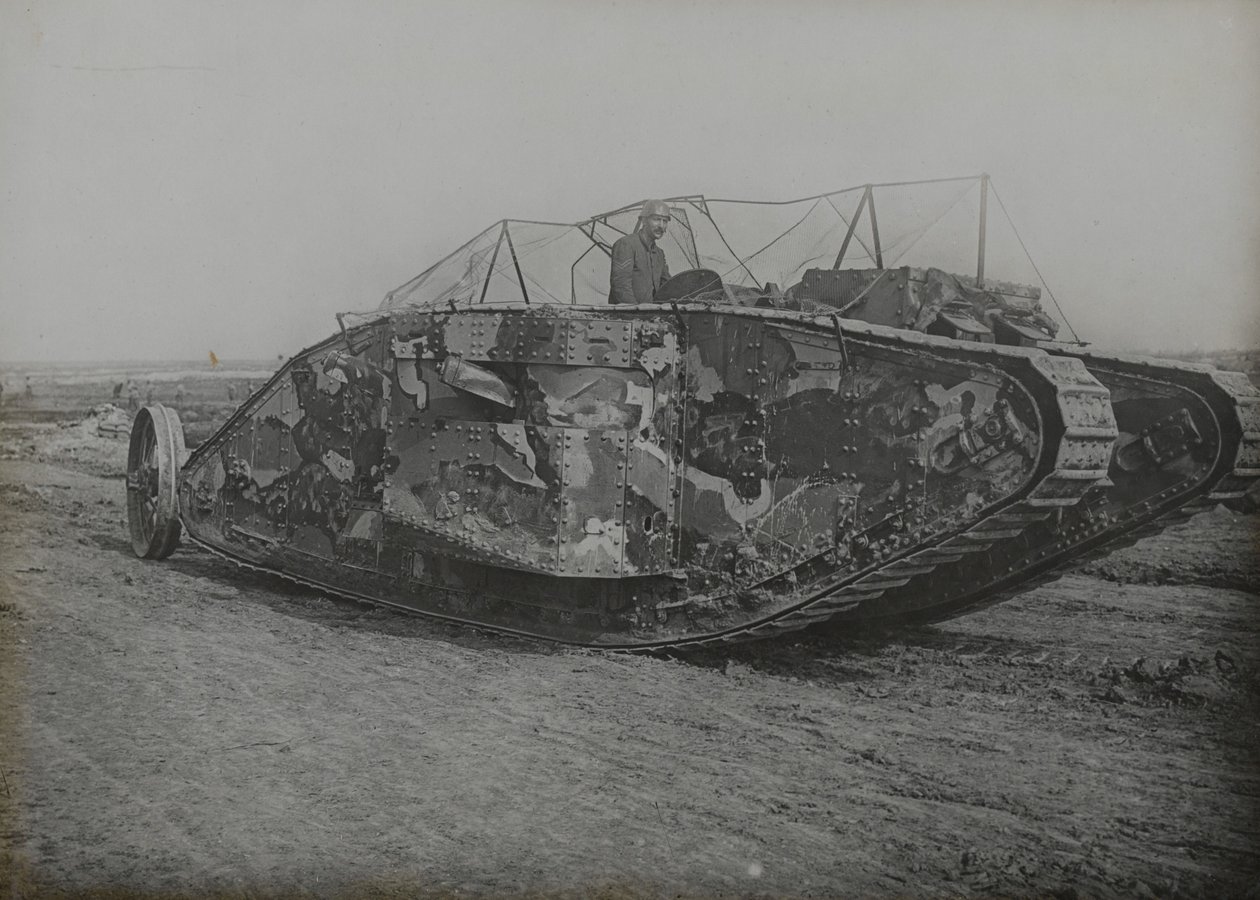 Mk 1 tank during training at Elveden, Suffolk, 1916 by English Photographer