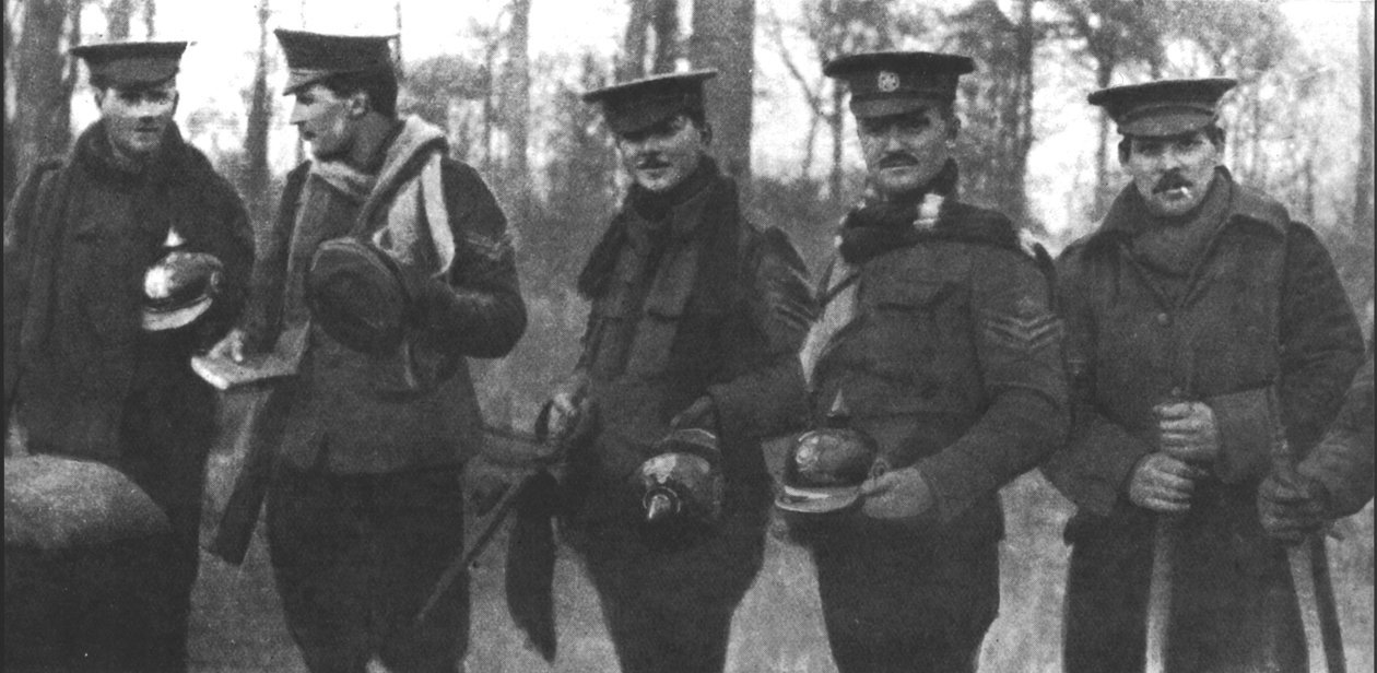 The Christmas Day Truce of 1914, published 1915 by English Photographer
