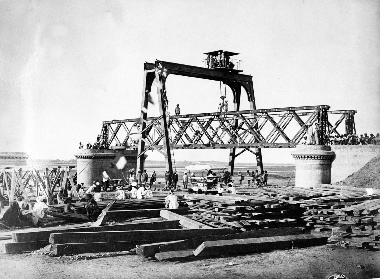 The Construction of Jhelum Bridge, Pakistan by English Photographer