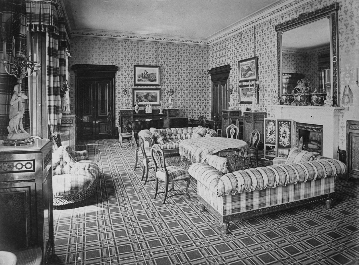 The Drawing Room, Balmoral Castle, 1873 by English Photographer