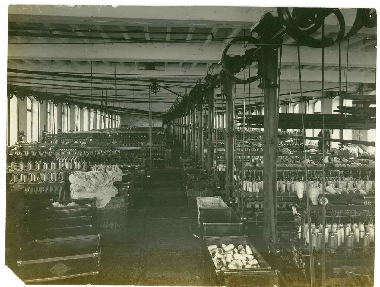 Twisting, Reeling and Winding Room, Leas Spinning Mill, 1923 by English Photographer