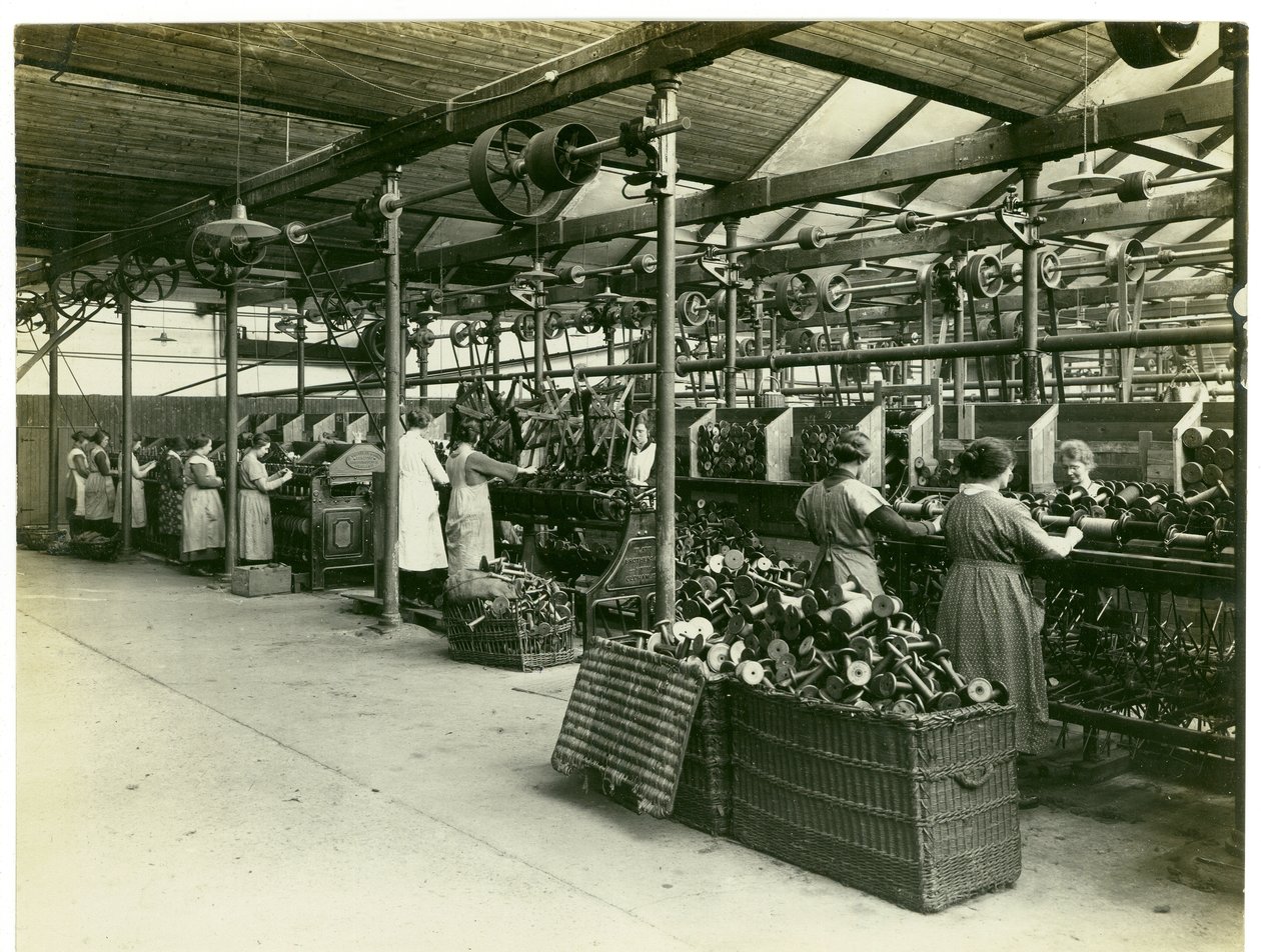 Winding Department, Long Meadow Mill, 1923 by English Photographer