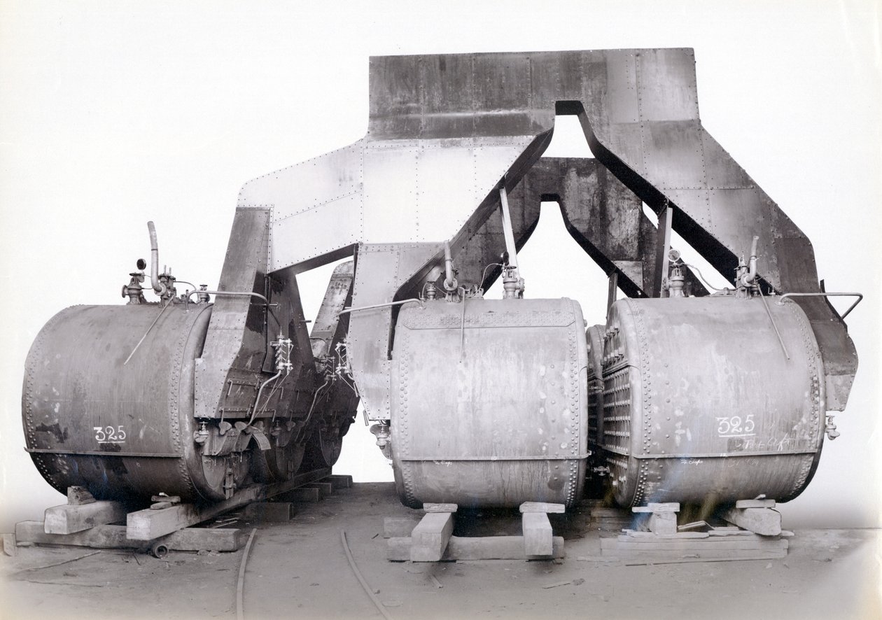Yard No. 647, Baikal. Boilers and Funnel Uptakes for the Ice-Breaking Train Ferry Steamer Baikal by English Photographer